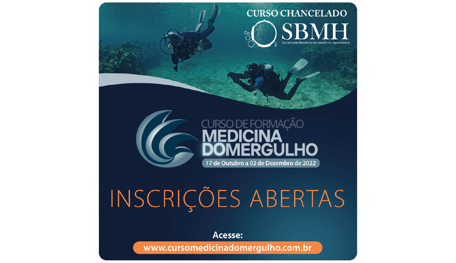 Aberta as Inscrições para o Curso de Formação Medicina do Mergulho – Online<