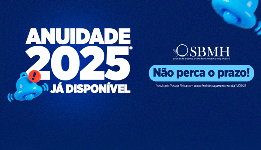 Anuidade 2025 da SBMH: Fortaleça a Medicina Hiperbárica no Brasil